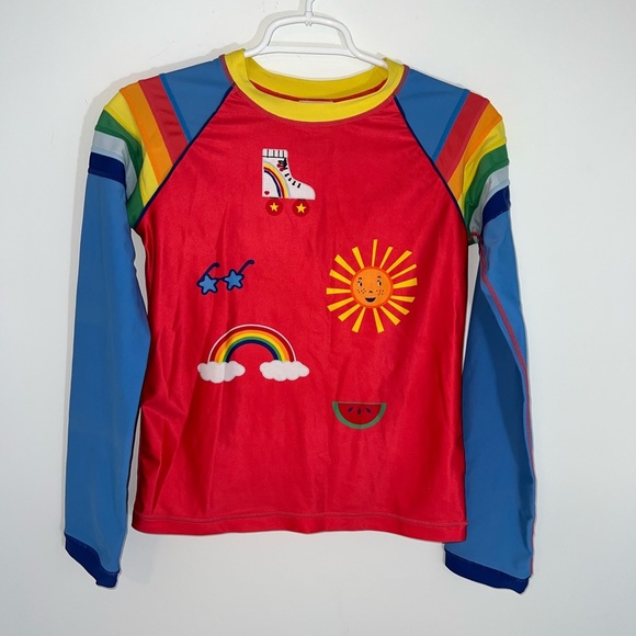 HANNA Andersson Colorful Kids Swim Shirt RASH GUARD size 14 - Picture 2 of 12